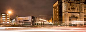 The Engine Shed in Bristol at night