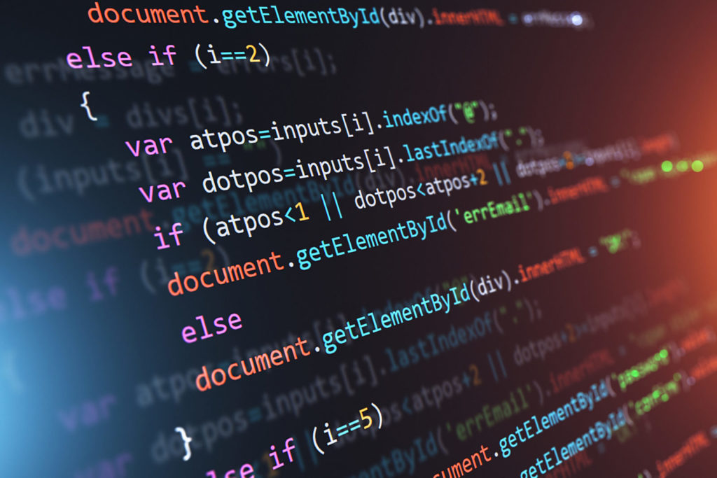 Lines of code used for software development